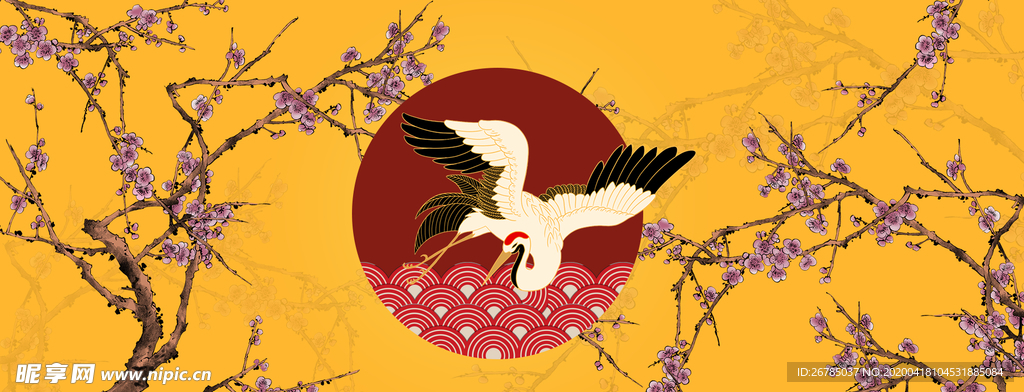 中国风国潮背景插画