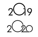 2019  2020 艺术字体