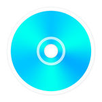 透明蓝色渐变塑料光盘CD