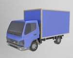 蓝色小货车3d模型