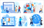 学习科学的人物插画