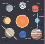 外太空宇航员主题插画