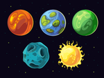 外太空宇航员主题插画