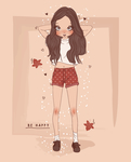 可爱卡通潮流少女插画