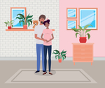 人物夫妻生活插画