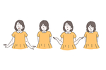 韩国小清新人物生活插画