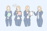 韩国小清新人物生活插画