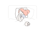 韩国小清新人物生活插画