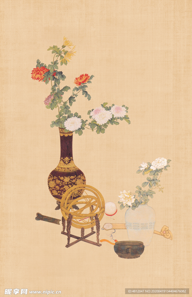 工笔画背景