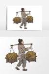 淡彩国画人物