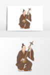 淡彩国画人物