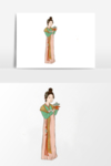 淡彩国画人物