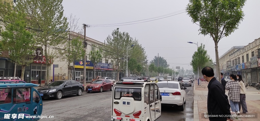 街道 汽车 马路 门头 路灯