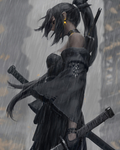 彩色动漫人物插画背景