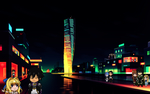 彩色城市插画建筑背景