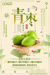中国风青枣冬季时令水果宣传海报