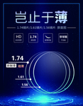 眼镜厚度
