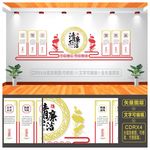 党建文化墙 不忘初心 牢记使命
