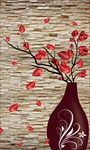 红色花朵植物花卉花瓣花瓶抽象装