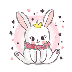 呆萌可爱小兔子插画