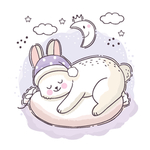 呆萌可爱小猫咪插画