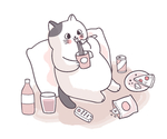 呆萌可爱小猫咪插画