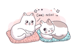 呆萌可爱小猫咪插画