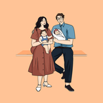 小清新人物男女插画