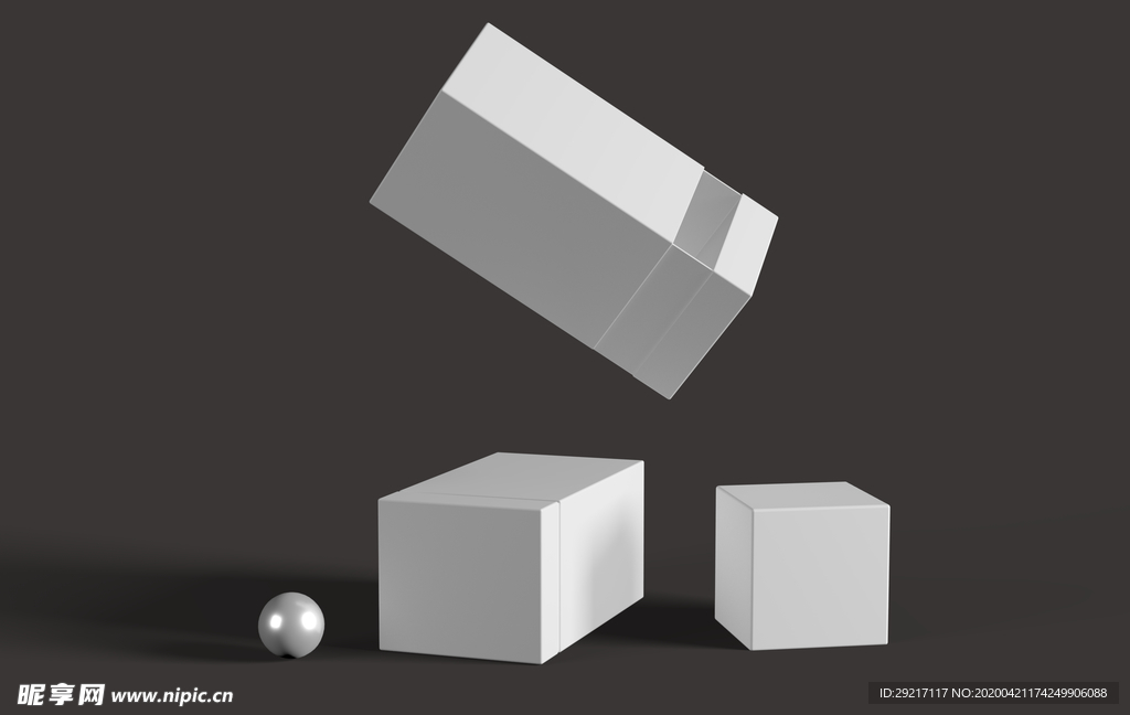 盒子打样psd图层 可改背景颜