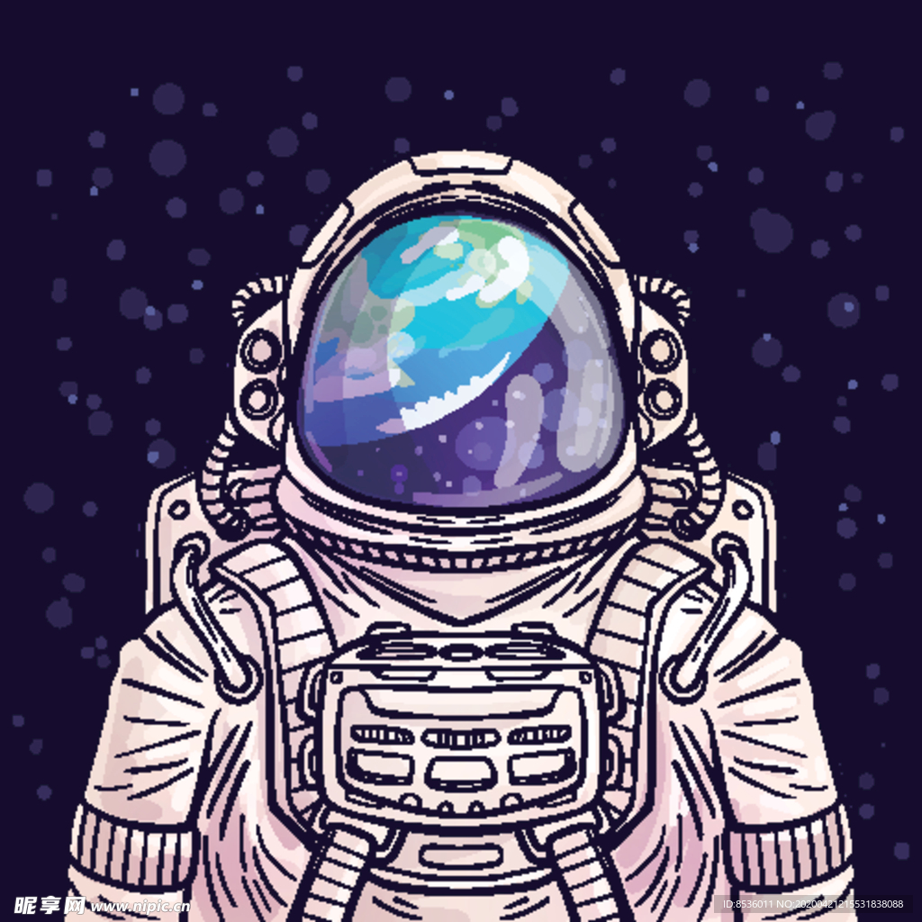 宇航员插画