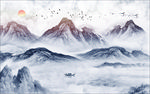 水墨山水风景画