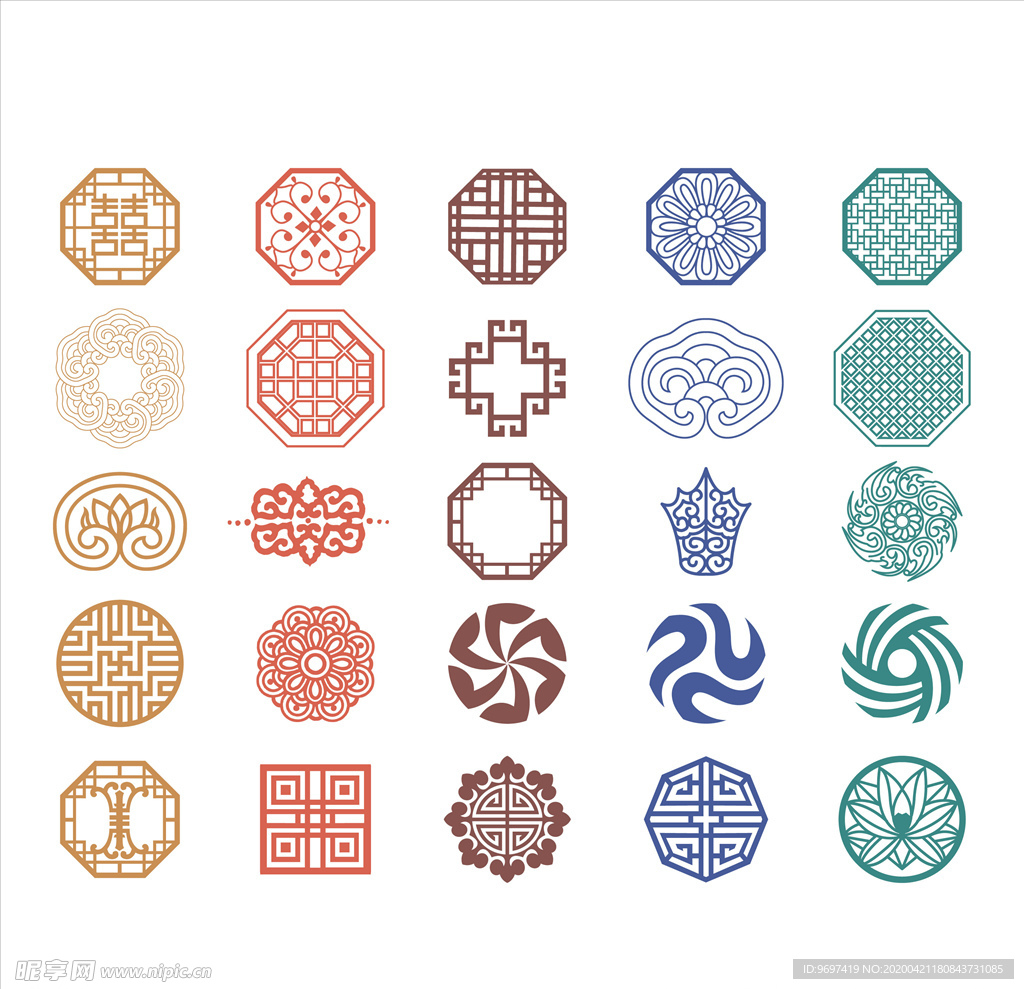 矢量传统图案