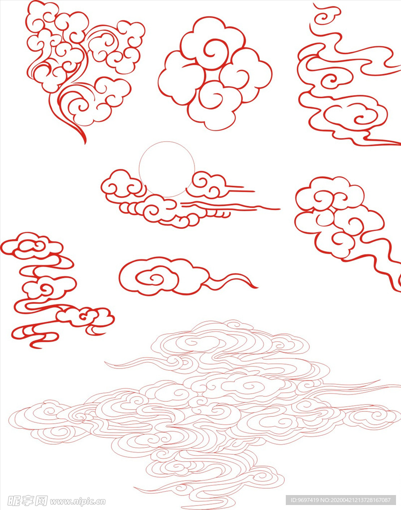 矢量祥云素材