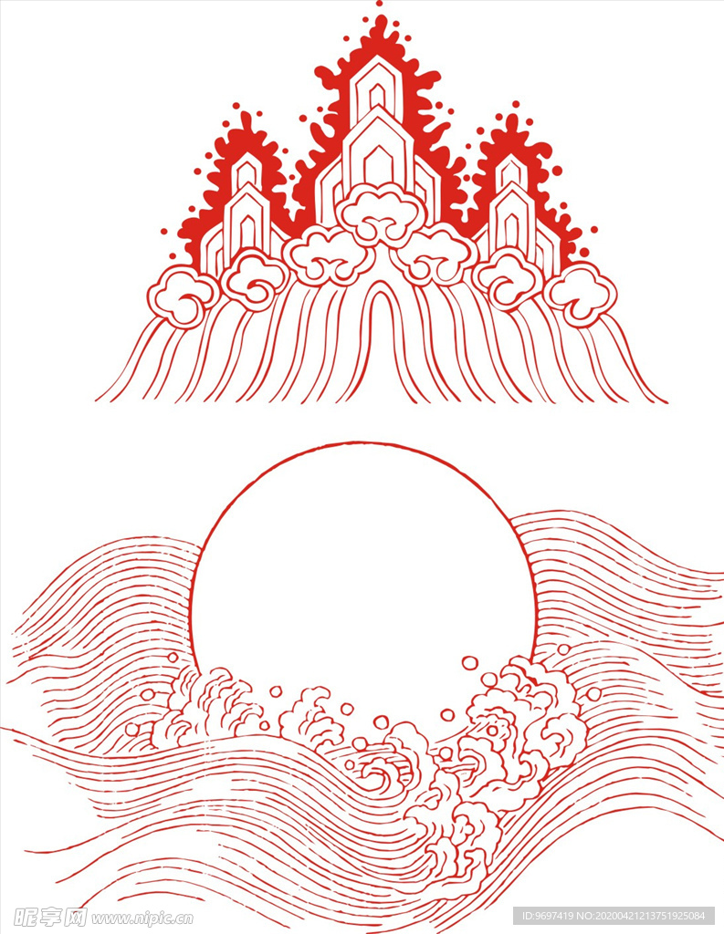 祥云山峰太阳