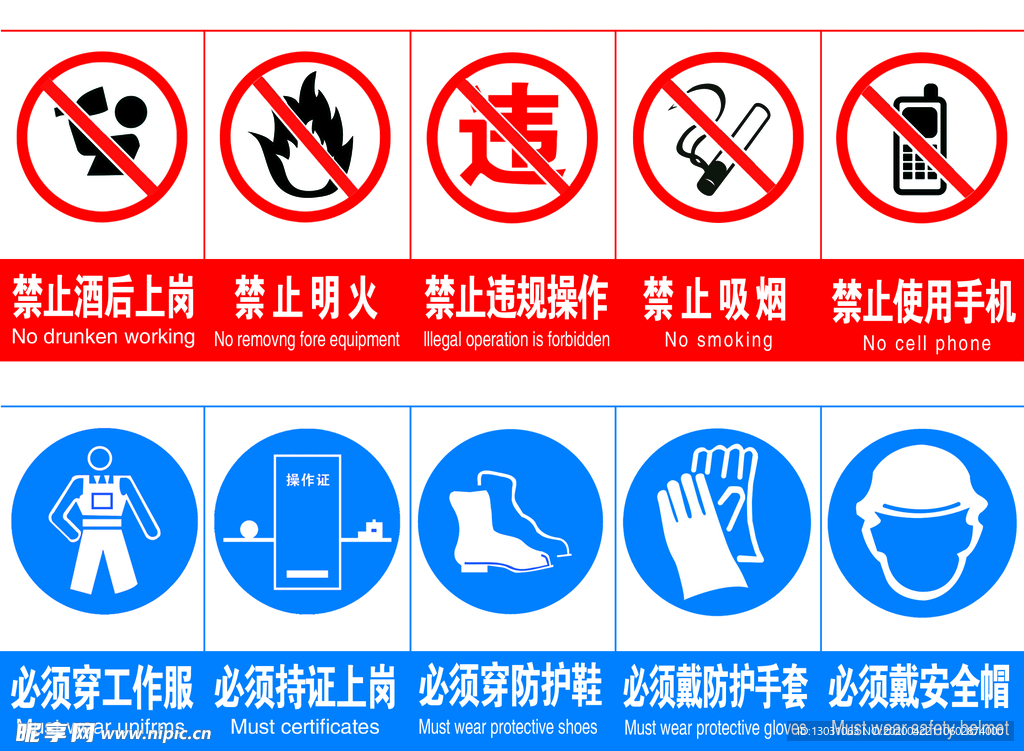 各种标识提示
