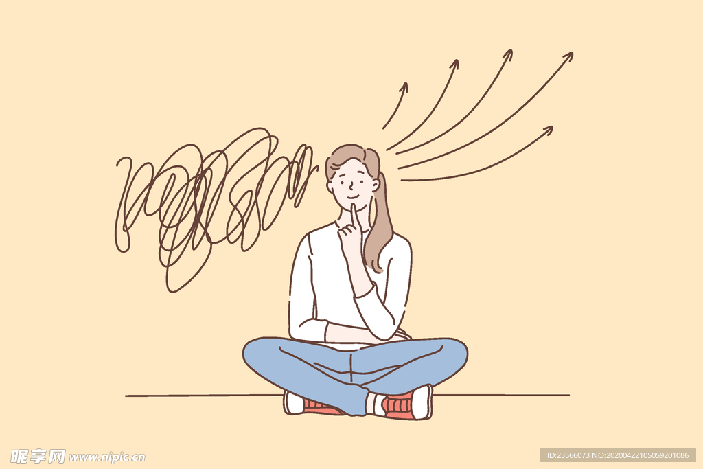 简约人物生活形象插画