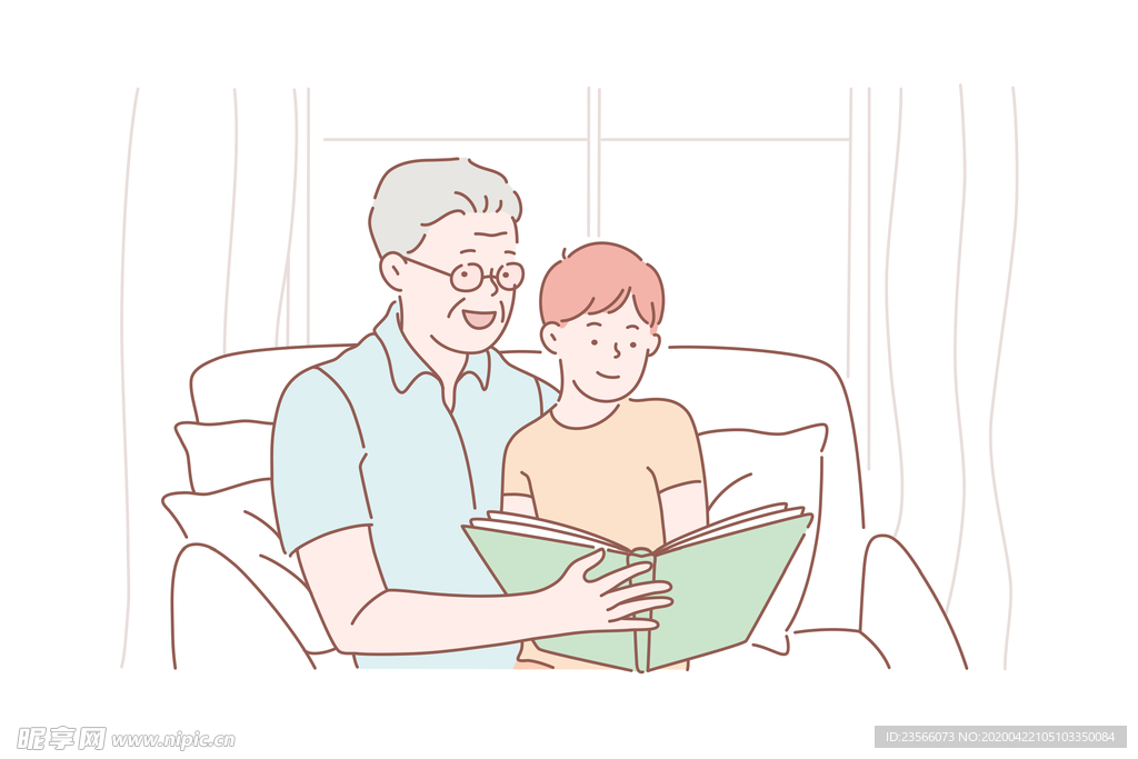 简约人物生活形象插画