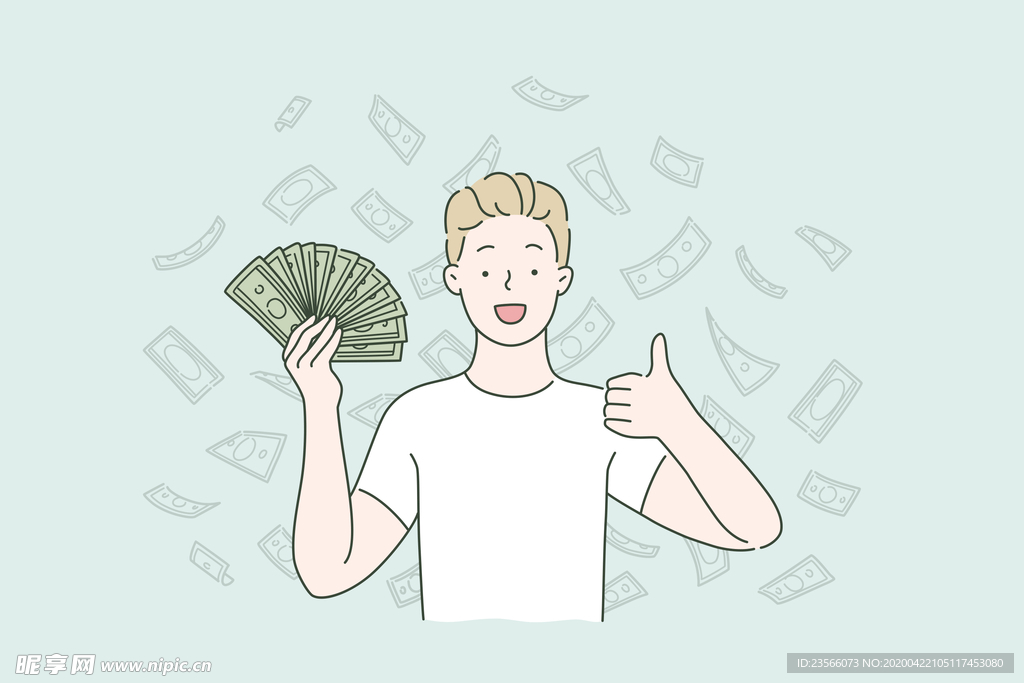 简约人物生活形象插画