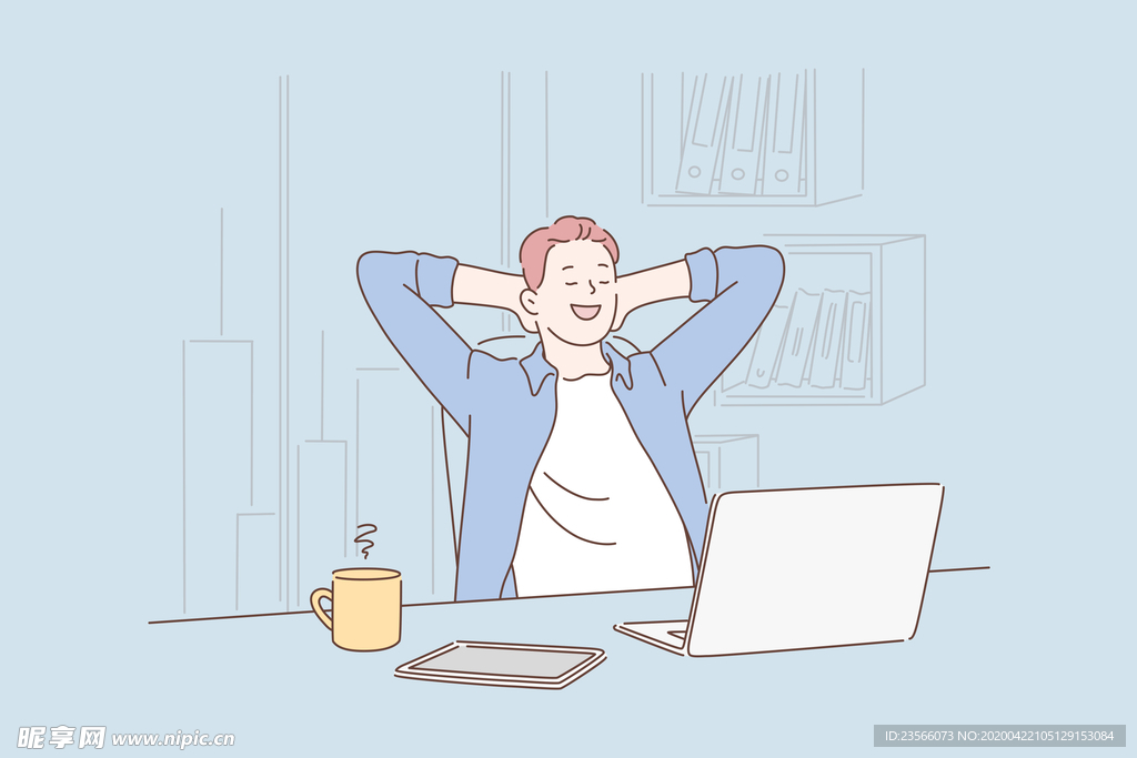 简约人物生活形象插画