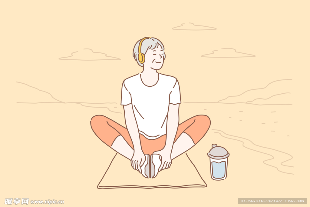 简约人物生活形象插画