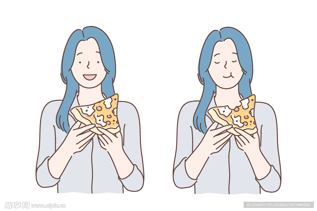 简约人物生活形象插画