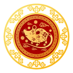 生肖鼠剪纸矢量素材
