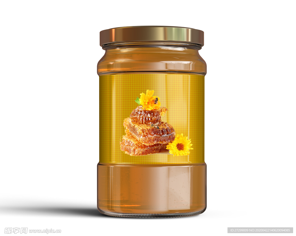 蜂蜜玻璃瓶样机