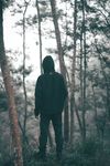 山林人物背影
