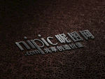 黑色豹纹样机贴图 LOGO