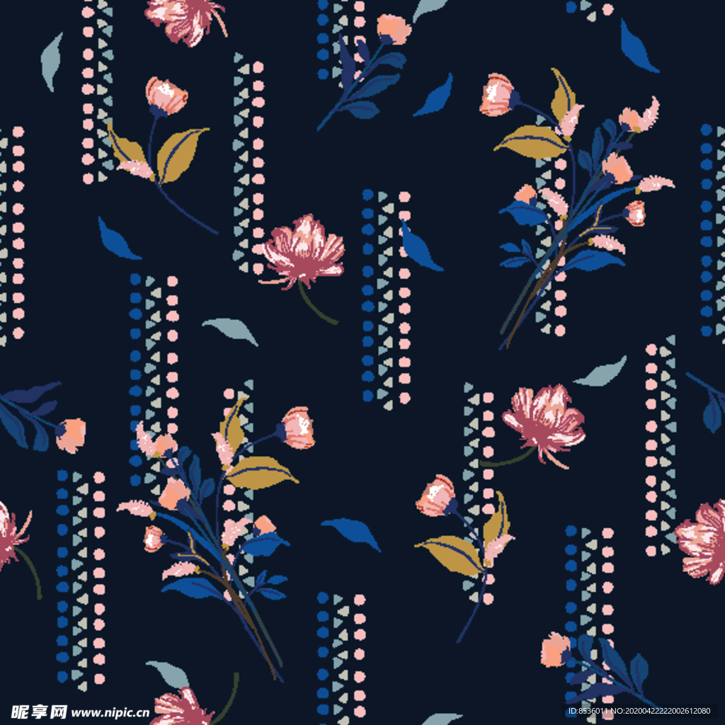 花卉树叶底纹