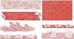 矢量中国传统文化祥云底纹