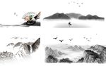 中国风水墨山水PNG