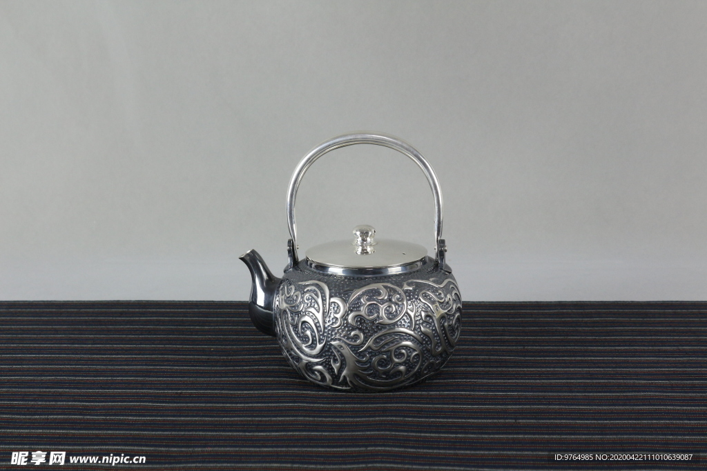 银壶银器茶壶
