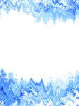 蓝色冰爽冰块冰锥雪山洞穴简约背